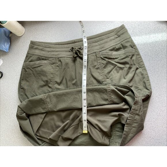 Croft & Barrow Stretch Olive Green Skort Women 12 Elastic Waist Drawstring Pocke - Picture 7 of 8